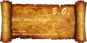 Báthori Olga névjegykártya